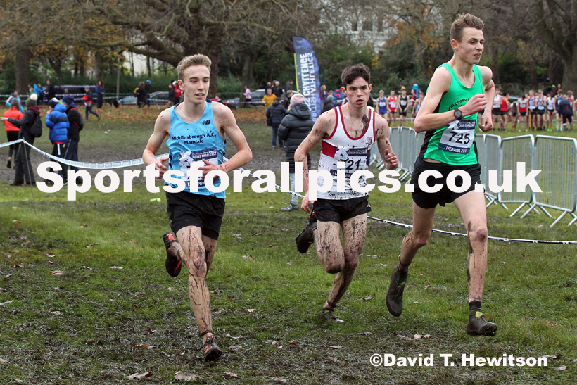 Mens under-17s, 2019 European Cross Country Trials and British Cross Challenge, Sefton Park, Liverpool.  Photo: David T. Hewitson/Sports for All Pics